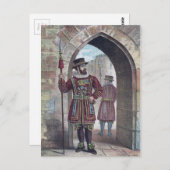 Yeoman Warder im Tower von London Postkarte (Vorne/Hinten)