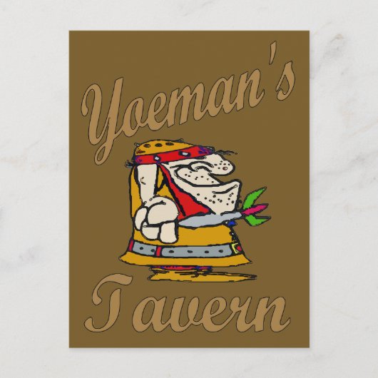 Yeoman's Tavern, Dart Player Postkarte (Vorderseite)