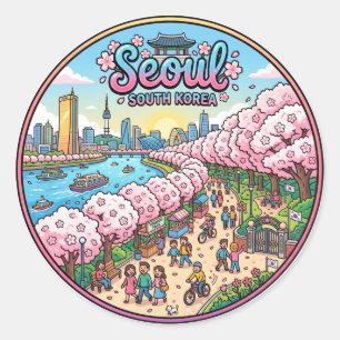 Yeouido-Park Südkorea Runder Aufkleber