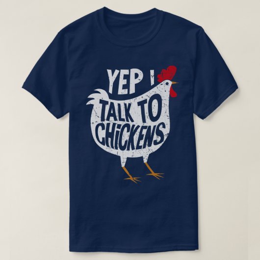 Yep Ich spreche mit Hühnern Lady Bauer Chicken Lov T-Shirt (Design vorne)