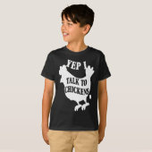 Yep Ich spreche mit Hühnern - Niedliches Hühnerstü T-Shirt (Vorne ganz)