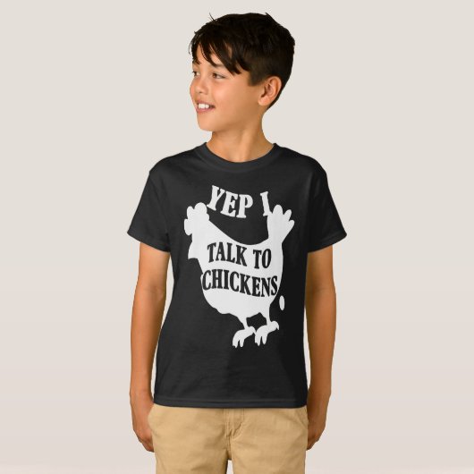 Yep Ich spreche mit Hühnern - Niedliches Hühnerstü T-Shirt (Vorne ganz)