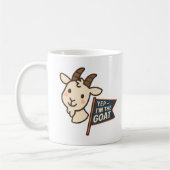 Yep I'm The GOAT Cute Funny Goat Head Design Kaffeetasse (Links)