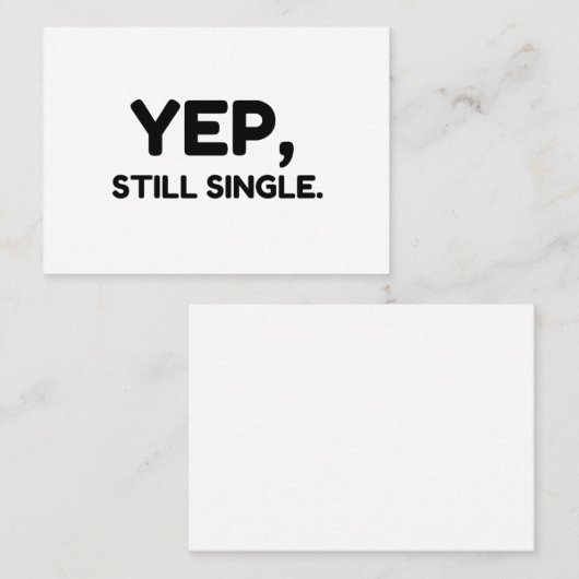 Yep, immer noch Single Visitenkarte (Vorne/Hinten)