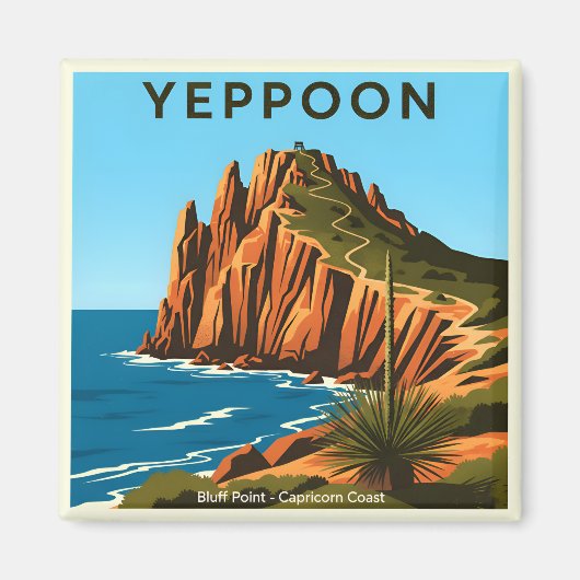Yeppoon Queensland Australien Vintage Reise Magnet (Vorne)