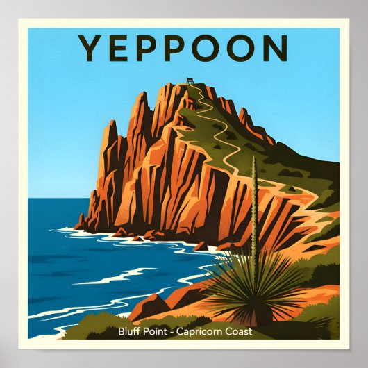 Yeppoon Queensland Australien Vintage Reise Poster (Vorne)