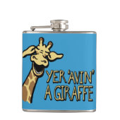 Yer 'avin' eine Giraffe-Slang-Cockney-Spaß-Flasche Flachmann (Vorderseite)