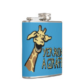 Yer 'avin' eine Giraffe-Slang-Cockney-Spaß-Flasche Flachmann (Rechts)