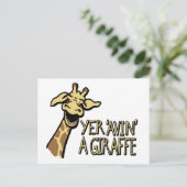 Yer 'avin' eine Giraffe Slang Cockney Spaß Postkar Postkarte (Stehend Vorderseite)