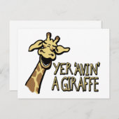 Yer 'avin' eine Giraffe Slang Cockney Spaß Postkar Postkarte (Vorne/Hinten)