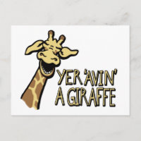 Yer 'avin' eine Giraffe Slang Cockney Spaß Postkar
