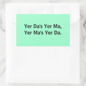 Yer Da's Yer Ma: Stickers (Tasche)