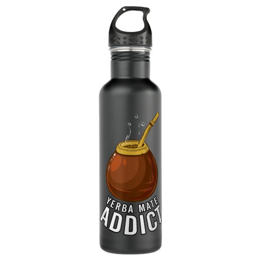 Yerba Mate Addict, Gourd und Bombilla Edelstahlflasche (Vorderseite)
