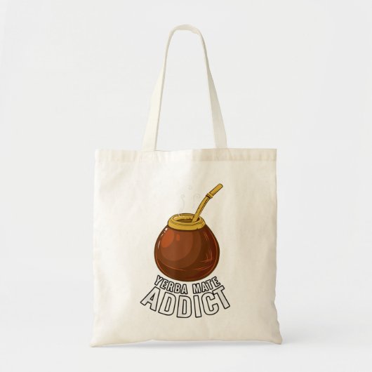 Yerba Mate Addict, Gourd und Bombilla Tragetasche (Vorne)