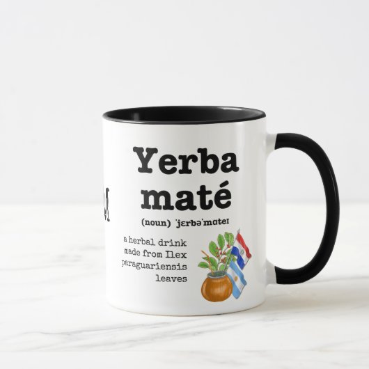 YERBA MATE Definition Monogramm Tasse (Rechts)