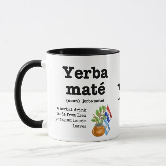 YERBA MATE Definition Monogramm Tasse (Links)