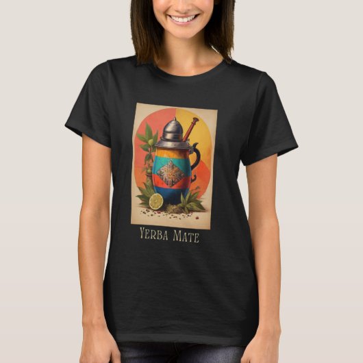 Yerba Mate Vintag Psychedelic T-Shirt (Vorderseite)