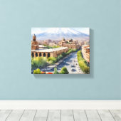 Yerevan Aquarellkunst Leinwanddruck (Insitu (Holzboden))