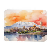Yerevan Aquarellkunst Magnet (Horizontal)