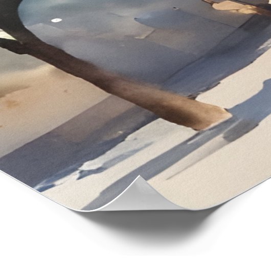 Yerevan Aquarellkunst Poster (Ecke)