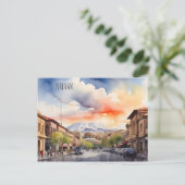 Yerevan Aquarellkunst Postkarte (Stehend Vorderseite)