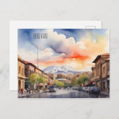 Yerevan Aquarellkunst Postkarte (Vorne/Hinten)