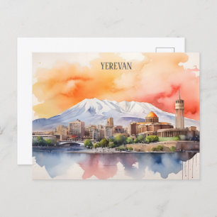 Yerevan Aquarellkunst Postkarte