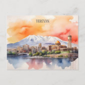 Yerevan Aquarellkunst Postkarte (Vorderseite)