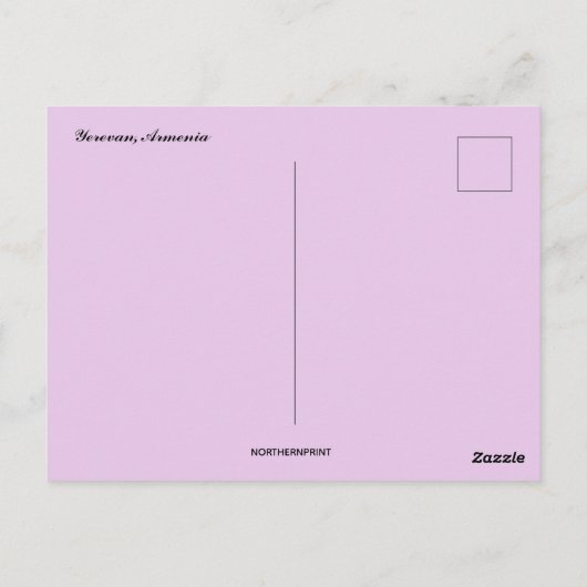 Yerevan Armenia Postkarte (Rückseite)