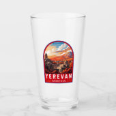 Yerevan Armenia Reisen Kunst Vintag Glas (Vorderseite)