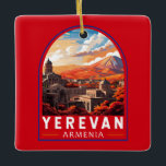 Yerevan Armenia Reisen Kunst Vintag Keramikornament<br><div class="desc">Yerevan Retro Vektor Reise Design. Jerewan,  die armenische Hauptstadt,  ist von einer großen sowjetischen Architektur geprägt.</div>