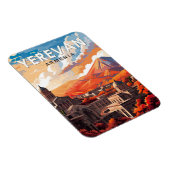 Yerevan Armenia Reisen Kunst Vintag Magnet (Rechte Seite)