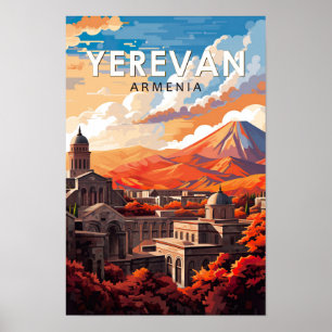 Yerevan Armenia Reisen Kunst Vintag Poster