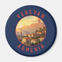 Yerevan Armenia Retro Distressed Circle