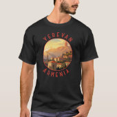 Yerevan Armenia Retro Distressed Circle T-Shirt (Vorderseite)
