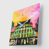 Yerevan Opera Quadratische Wanduhr (Winkel)