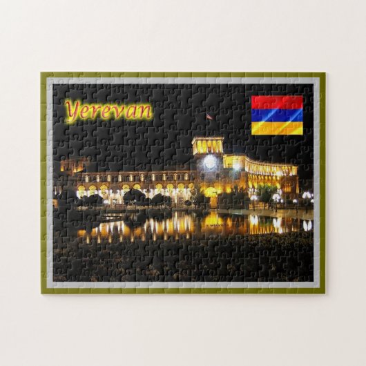 Yerevan - Platz der Republik - Nacht - Puzzle (Horizontal)