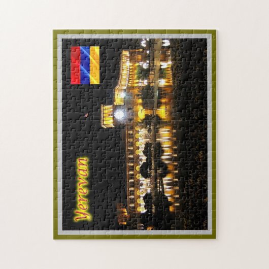 Yerevan - Platz der Republik - Nacht - Puzzle (Vertikal)