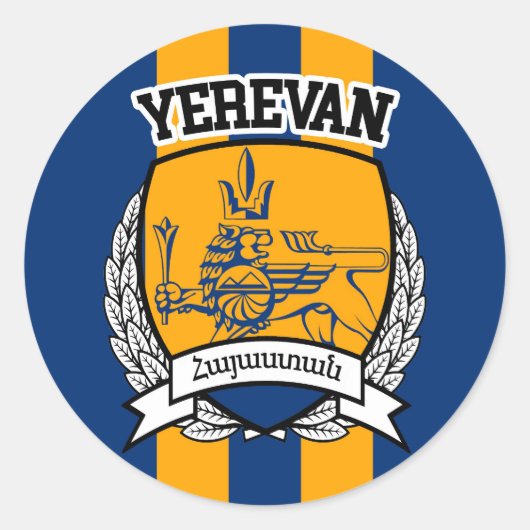 Yerevan Runder Aufkleber (Vorderseite)