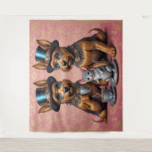 Yerkish Terriers Tea Time Wandteppich (Vorderseite)