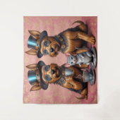 Yerkish Terriers Tea Time Wandteppich (Vorderseite)