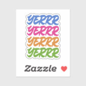 YERRR AUFKLEBER (Blatt)