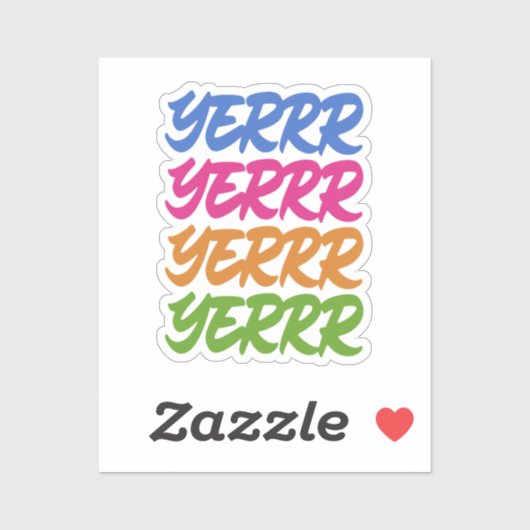 YERRR AUFKLEBER (Blatt)