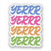 YERRR AUFKLEBER (Vorderseite)