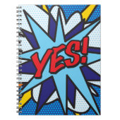 YES Fun Retro Comic Pop Kunst Notizblock (Vorderseite)