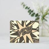 YES Fun Retro Comic Pop Kunst Postkarte (Stehend Vorderseite)