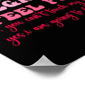 Yes I Am Pregnant I Feel Fine Funny Pregnancy New  Poster (Ecke)