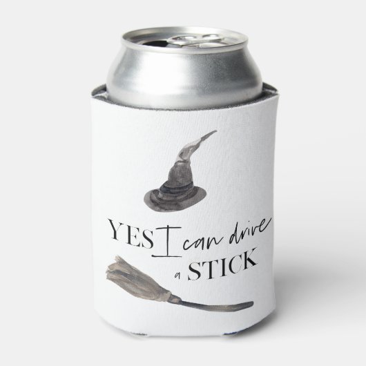 Yes I Can Drive A Stick Fun Happy Halloween Dosenkühler (Kanne Vorderseite)