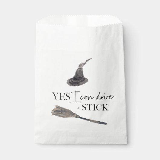 Yes I Can Drive A Stick Fun Happy Halloween Geschenktütchen (Vorderseite)