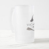 Yes I Can Drive A Stick Fun Happy Halloween Mattglas Bierglas (Vorderseite Links)